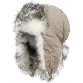 Čepice Zimní čepice Haker s klapkami na uši, béžová, velikost L/XL