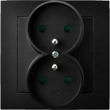 Elektrická zásuvka Elektrická Zásuvka nástěnná Ospel černá