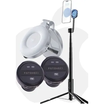 Content Creator Set na iPhone MagSafe Stativ + Mikrofony + Světlo