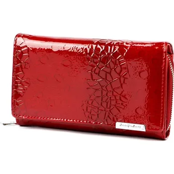 Peněženka Jennifer Jones peněženka z pravé kůže červená - dámská