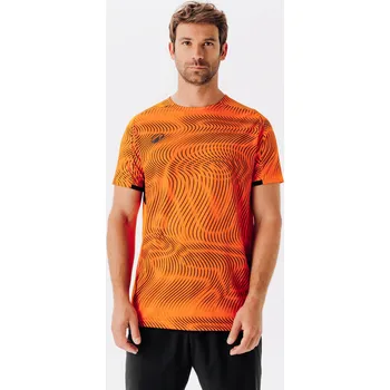 cyklistický dres KIPSTA Dres Club Wavy pro dospělé XL ORANŽOVÁ|ČERNÁ