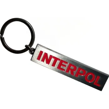 Interpol Text Logo Klíčenka