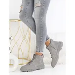 Cathay moda Šedé kotníkové boty 8048-3G Velikost: 39