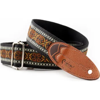 Kytarový popruh RightOnStraps Surf Rider Brown Kytarový pás