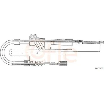 Lanko parkovací brzdy Tažné lanko, parkovací brzda COFLE 10.7502