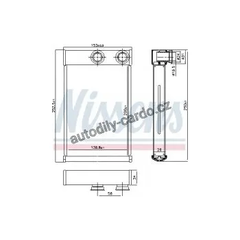 Chladič motoru Výměník tepla NISSENS 72669