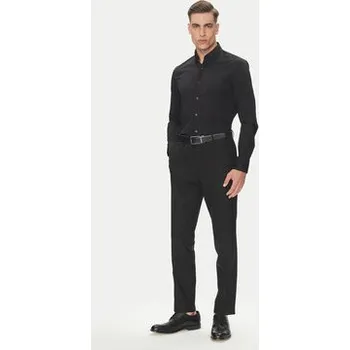 Pánské oblečení Calvin Klein Košile Essential LV019EU030 Černá Slim Fit 38