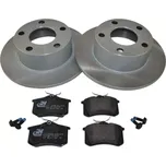 Sada zadní brzdové kotouče + destičky AUDI A6 ŠKODA SUPERB I VW PASSAT (VAG 4A0615301A 4A0615601A 8E0615601 4AO615301A 4AO615601A)