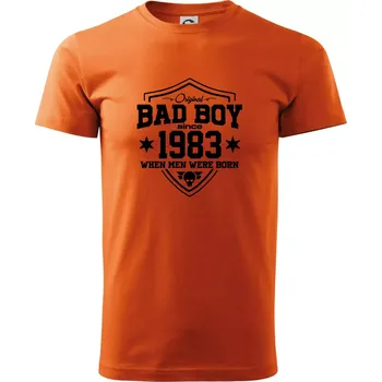 Pánské oblečení Bad boy since 1983 - Klasické pánské triko vyšší gramáže - XS ( Oranžová )
