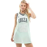 SIROKO Dámské mini šaty ve stylu basketbalového dresu IBZ Beachball Water Green Zel M ZELENÁ