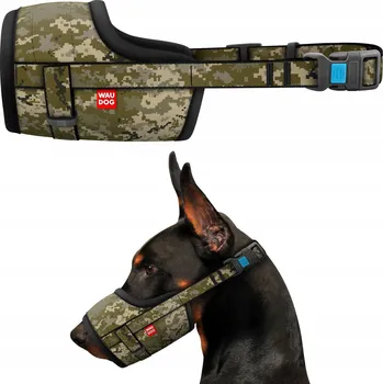 Náhubek pro psa Náhubek pro psa WAUDOG Nylon, vzor Military (vojenský), velikost L, 25-34 cm