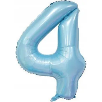 Balónek Fóliový Balónek Číslice "4" Modrý (100 cm)