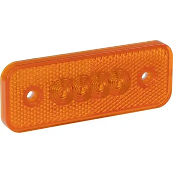 Směrový světlomet Boční obrysové světlo LED, oranžový obdélník, 12V, ECE