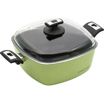 Top Alulit Indukční titanový pekáč 26 x 26 x 11 cm / 5.1 l s poklicí, světle zelený