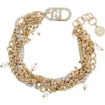 Liu Jo Vícevrstvý pozlacený náramek s krystaly a perličkami LJ3075 + 2 měsíce na vrácení zboží