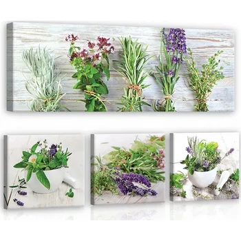 Obraz Postershop CPS13222S15 Obraz na plátně Levandule set 4 ks