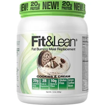 Fitness strava Fit & Lean Náhrada jídla a spalování tuků 453 g Příchuť: Čokoládové sušenky a krém
