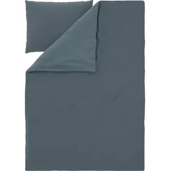 Povlečení LIVARNO® Saténové ložní povlečení, 140 x 200 cm, 70 x 90 cm (námořnická modrá)