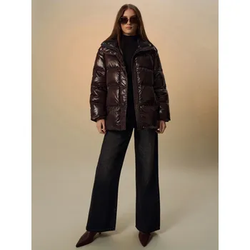 Dámská móda Prošívaný kabát - M - House - tmavě hnědá - 773EW-89X