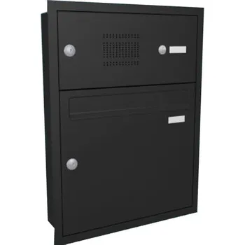 Stříška nad vchodové dveře Gutta boční stěna Guttavordach BS Plus se schránkou, zvonkem a interkomem 201 - 250 x 90 cm DB 703 (antracit matný)