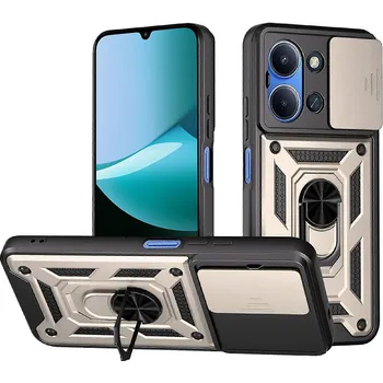 Pouzdro na mobilní telefon Techsuit CamShield Series pro Xiaomi Redmi 15C 4G / Redmi 15C 5G zlatá