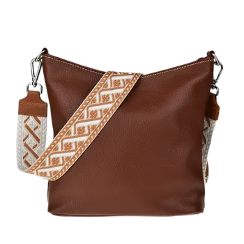 Kabelka NovaKabelka.cz Kožená italská crossbody kabelka Amalia Marrone IV