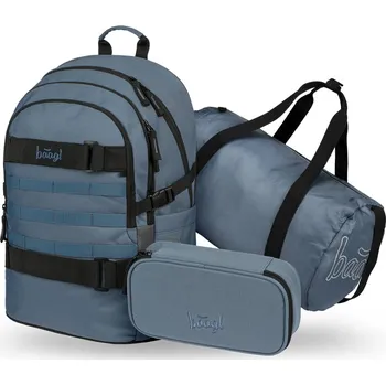 Set školních potřeb Školní batohový 3-dílný set BAAGL SKATE - Dust Blue (batoh, penál, sportovní taška)