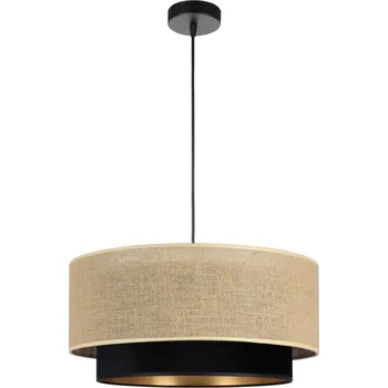 Lustr na lanku SARTA 1xE27/60W/230V černá/juta