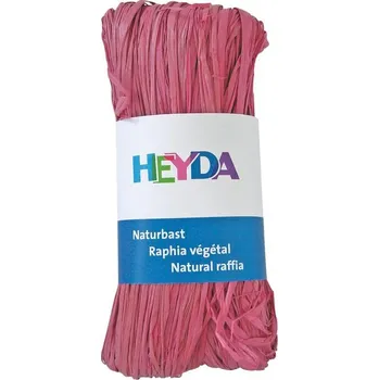 Stuha Provázek přírodní lýko - růžový