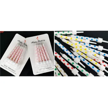 Dortová svíčka DORTOVÉ SVÍČKY DRAPIES PALE 7,5 cm sada 10 ks