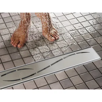 Odvodňovací žlab Bielbet koupelnový žlab celonerezový - vlna 70 cm