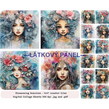 Látkový panel - Ženy - DZ-05 Velikost: 20x20cm, Materiál: Mikroplyš