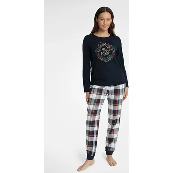 Dámské pyžamo Dámské vánoční pyžamo Goldy černé XXL