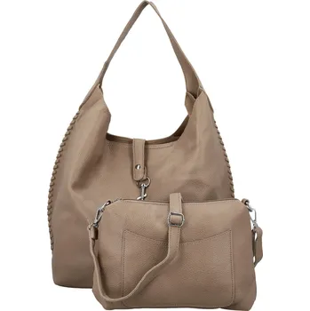 Kabelka Dámský set kabelek tmavě béžový - Paolo bags Lona béžová