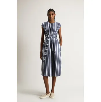 Dámské šaty ŠATY WOOLRICH STRIPED COTTON BELTED DRESS BLUE STRIPE