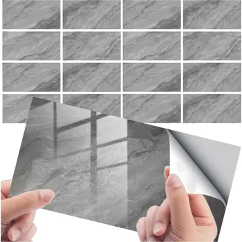 Samolepící dekorace Real Home Samolepicí tapetové panely mramor 30 x 15 cm 16 ks