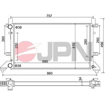 Chladič motoru Chladič, chlazení motoru JPN 60C9061-JPN