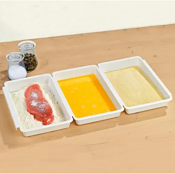 Kuchyňský mlýnek Sada na obalování, 3dílná bílá 3 ks