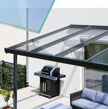 Pergola Gutta Terrassendach Premium - VSG sklo / antracitová konstrukce pergola 9,14 x 3,06