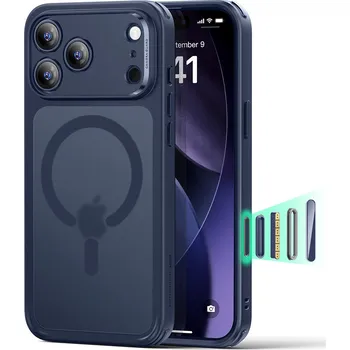 Pouzdro na mobilní telefon ESR Classic Hybrid HaloLock iPhone 17 Pro Max mrazivě modrá