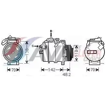 Kompresor klimatizace AVA QUALITY COOLING Kompresor klimatizace ** CLEVER FIT ** AVA BWAK385 + DOPRAVA ZDARMA!