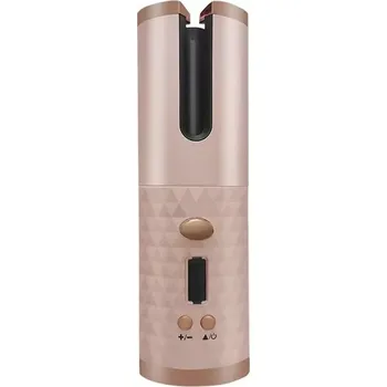 Kulma Automatická rotační kulma na vlasy s LCD displejem - VERK 15925 - růžová