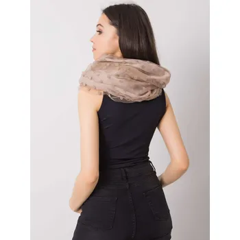 Šátek Factory Price Tmavě béžový šátek s puntíky Barva: Tmavě béžová, Velikost: ONE SIZE