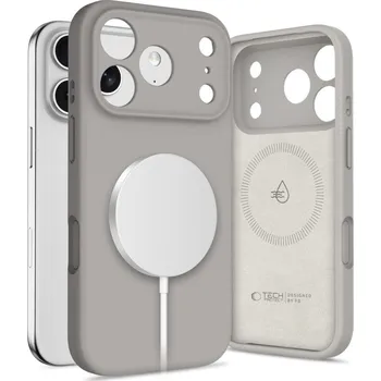 Pouzdro na mobilní telefon KRYT TECH-PROTECT SILICONE MAGSAFE IPHONE 17 PRO STONE GREY