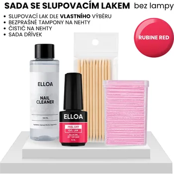 Sada se slupovacím lakem bez lampy Zvolte barvu: Rubine Red
