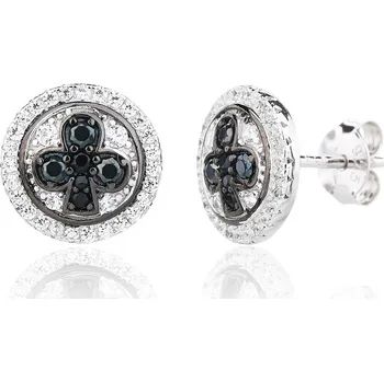 Náušnice Bealio BEALIO Stříbrné náušnice KŘÍŽE 03-13782-3756