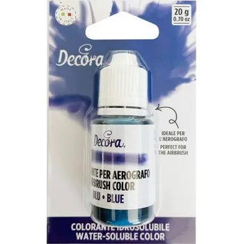 Potravinářské barvivo Airbrush barva tekutá blue 20g - Decora