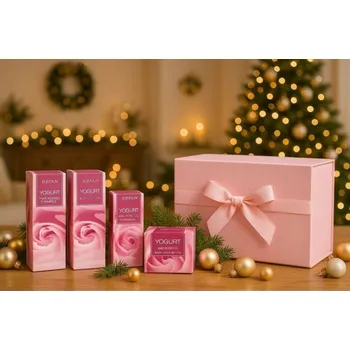 Kosmetická sada REFAN Vánoční dárkový set Jogurt & růžový olej – intenzivní hydratace těla