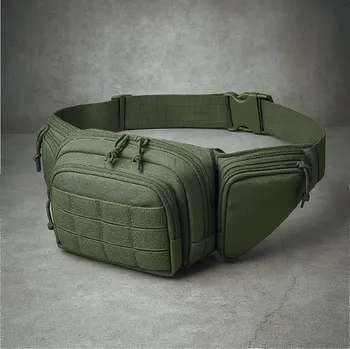 Ledvinka YAKEDA taktická ledvinka – skryté nošení EDC pouzdro na krátkou zbraň a zásobníky, MOLLE, voděodolná Barva: Khaki