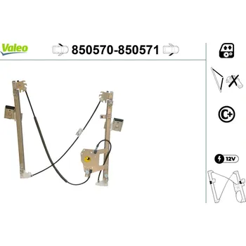 Stahovačka okna Zvedací zařízení oken VALEO 850570